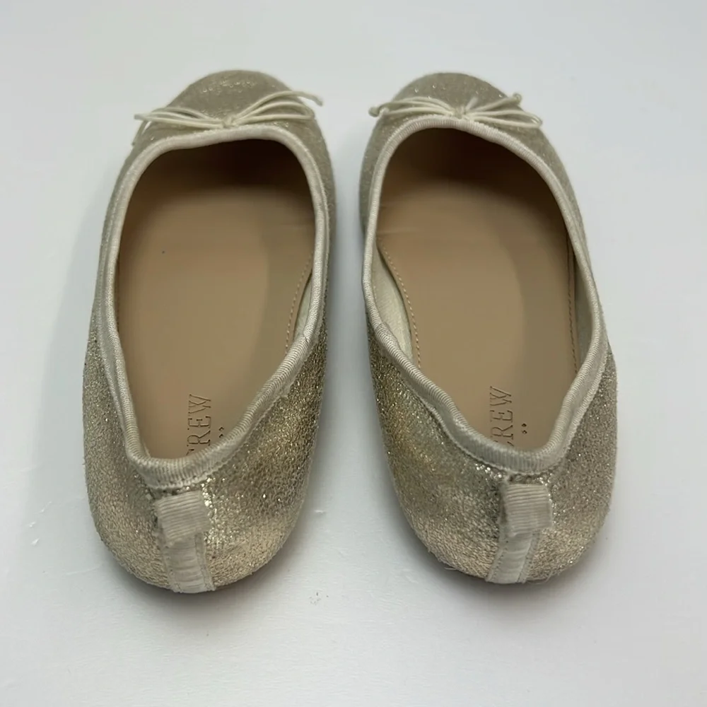 Crewcuts Dress Shoes Gold Ballet Flats Metallic Girls Sparkly Event J. Crew